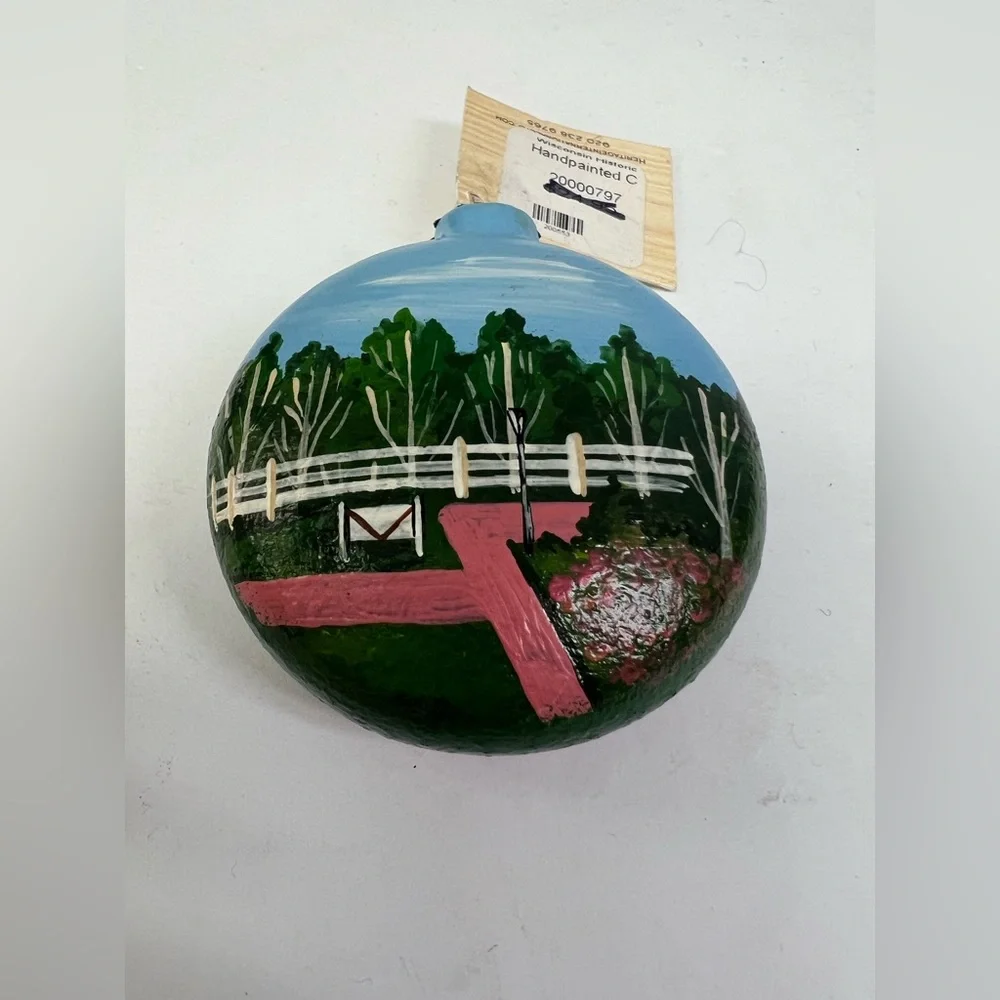 H Feel the difference, Hand Painted Wisconsin Historic ornament with‎ tags
